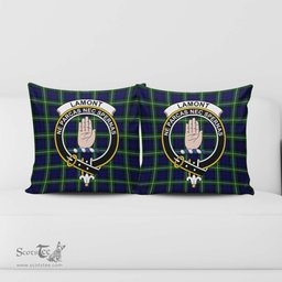 ScotsTee Shop Scottish Lamont Modern Clan Crest Tartan Pillow/ Pillow Cover Tartan Accessories for Home