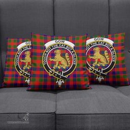 ScotsTee Shop Scottish Gow Modern Clan Crest Tartan Pillow/ Pillow Cover Tartan Accessories for Home