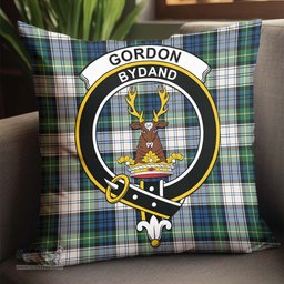 ScotsTee Shop Scottish Gordon Dress Ancient Clan Crest Tartan Pillow/ Pillow Cover Tartan Accessories for Home