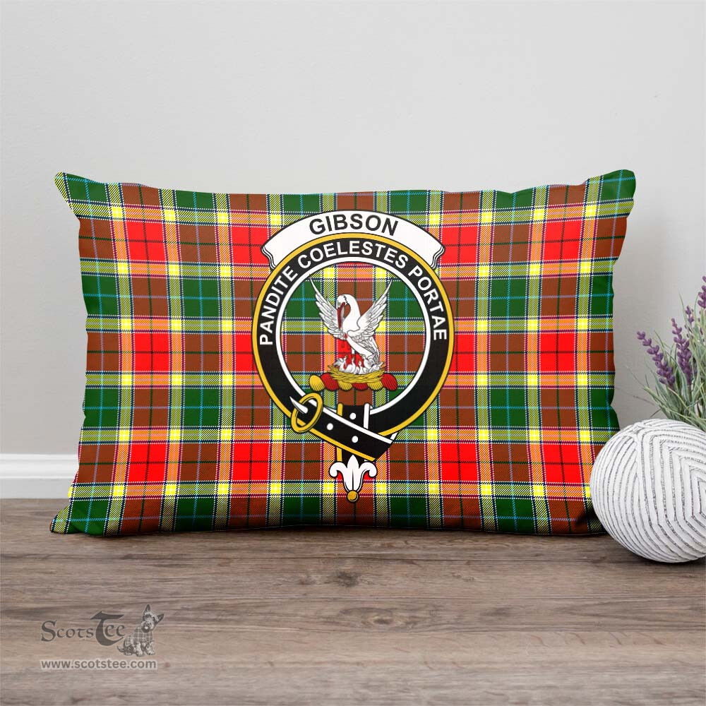 ScotsTee Shop Scottish Gibson Clan Crest Tartan Pillow/ Pillow Cover Tartan Accessories for Home