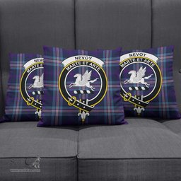 ScotsTee Shop Scottish Nevoy Clan Crest Tartan Pillow/ Pillow Cover Tartan Accessories for Home
