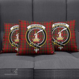 ScotsTee Shop Scottish Matheson Dress Clan Crest Tartan Pillow/ Pillow Cover Tartan Accessories for Home
