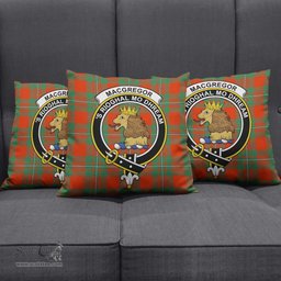 ScotsTee Shop Scottish MacGregor Ancient Clan Crest Tartan Pillow/ Pillow Cover Tartan Accessories for Home