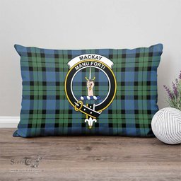 ScotsTee Shop Scottish MacKay Ancient Clan Crest Tartan Pillow/ Pillow Cover Tartan Accessories for Home