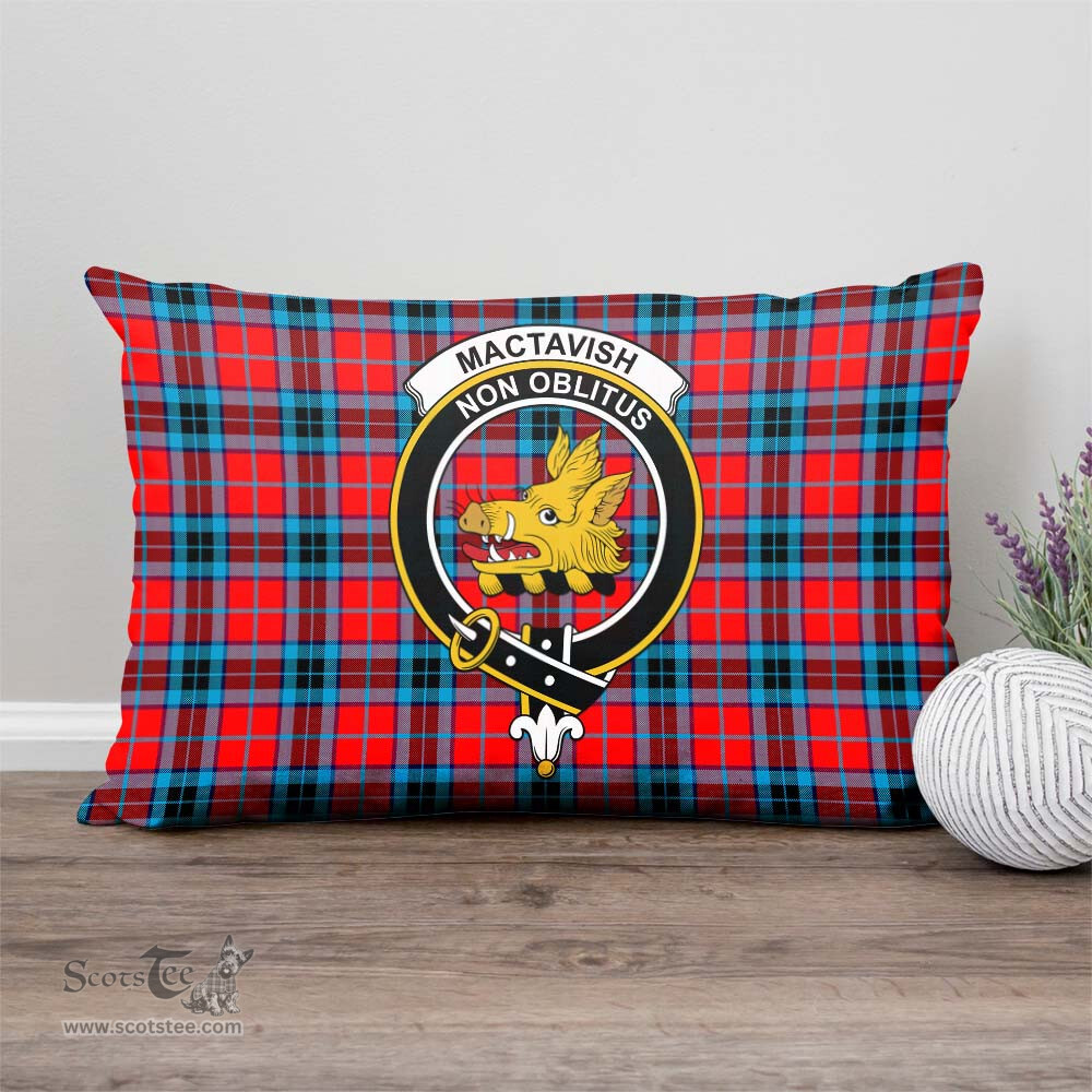 ScotsTee Shop Scottish MacTavish Modern Clan Crest Tartan Pillow/ Pillow Cover Tartan Accessories for Home
