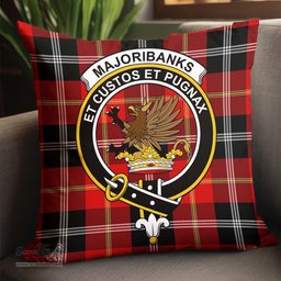 ScotsTee Shop Scottish Majoribanks Clan Crest Tartan Pillow/ Pillow Cover Tartan Accessories for Home