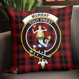 ScotsTee Shop Scottish Murray of Ochtertyre Clan Crest Tartan Pillow/ Pillow Cover Tartan Accessories for Home