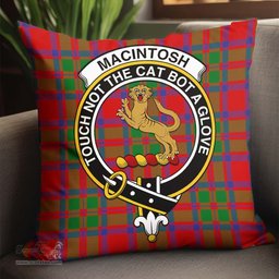 ScotsTee Shop Scottish MacIntosh Modern Clan Crest Tartan Pillow/ Pillow Cover Tartan Accessories for Home