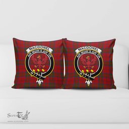 ScotsTee Shop Scottish MacDonell of Keppoch Clan Crest Tartan Pillow/ Pillow Cover Tartan Accessories for Home