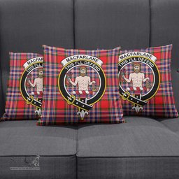 ScotsTee Shop Scottish MacFarlane Modern Clan Crest Tartan Pillow/ Pillow Cover Tartan Accessories for Home