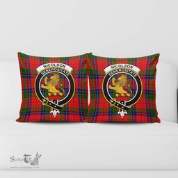 ScotsTee Shop Scottish Nicolson Modern Clan Crest Tartan Pillow/ Pillow Cover Tartan Accessories for Home