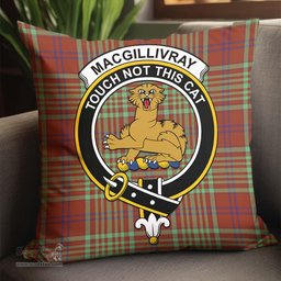 ScotsTee Shop Scottish MacGillivray Hunting Ancient Clan Crest Tartan Pillow/ Pillow Cover Tartan Accessories for Home