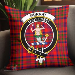 ScotsTee Shop Scottish Murray of Tulloch Modern Clan Crest Tartan Pillow/ Pillow Cover Tartan Accessories for Home