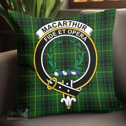 ScotsTee Shop Scottish MacArthur Clan Crest Tartan Pillow/ Pillow Cover Tartan Accessories for Home