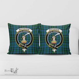ScotsTee Shop Scottish Matheson Hunting Clan Crest Tartan Pillow/ Pillow Cover Tartan Accessories for Home