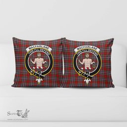 ScotsTee Shop Scottish MacFarlane Red Clan Crest Tartan Pillow/ Pillow Cover Tartan Accessories for Home