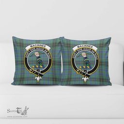 ScotsTee Shop Scottish MacInnes Ancient Clan Crest Tartan Pillow/ Pillow Cover Tartan Accessories for Home
