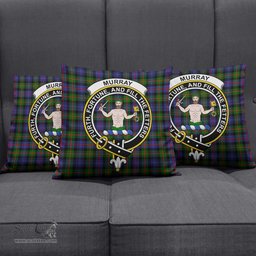 ScotsTee Shop Scottish Murray of Atholl Modern Clan Crest Tartan Pillow/ Pillow Cover Tartan Accessories for Home