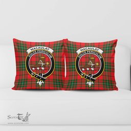 ScotsTee Shop Scottish MacAulay Modern Clan Crest Tartan Pillow/ Pillow Cover Tartan Accessories for Home