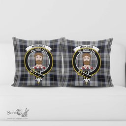 ScotsTee Shop Scottish Menzies Black Dress Clan Crest Tartan Pillow/ Pillow Cover Tartan Accessories for Home