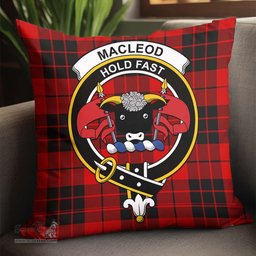 ScotsTee Shop Scottish MacLeod of Raasay Clan Crest Tartan Pillow/ Pillow Cover Tartan Accessories for Home