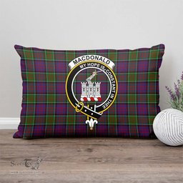 ScotsTee Shop Scottish MacDonald of Clan Ranald Modern Clan Crest Tartan Pillow/ Pillow Cover Tartan Accessories for Home