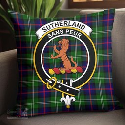 ScotsTee Shop Scottish Sutherland Modern Clan Crest Tartan Pillow/ Pillow Cover Tartan Accessories for Home