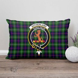 ScotsTee Shop Scottish Sutherland Modern Clan Crest Tartan Pillow/ Pillow Cover Tartan Accessories for Home
