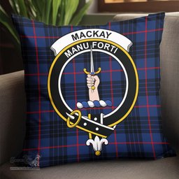 ScotsTee Shop Scottish MacKay Blue Modern Clan Crest Tartan Pillow/ Pillow Cover Tartan Accessories for Home