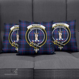 ScotsTee Shop Scottish MacKay Blue Modern Clan Crest Tartan Pillow/ Pillow Cover Tartan Accessories for Home