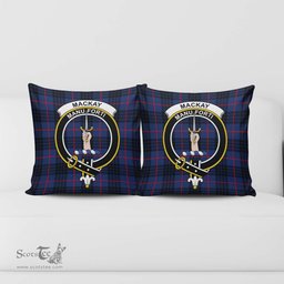 ScotsTee Shop Scottish MacKay Blue Modern Clan Crest Tartan Pillow/ Pillow Cover Tartan Accessories for Home