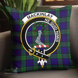 ScotsTee Shop Scottish MacKinlay Modern Clan Crest Tartan Pillow/ Pillow Cover Tartan Accessories for Home