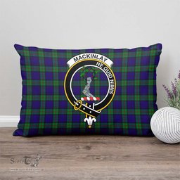 ScotsTee Shop Scottish MacKinlay Modern Clan Crest Tartan Pillow/ Pillow Cover Tartan Accessories for Home