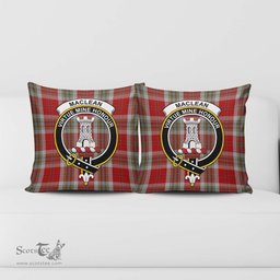 ScotsTee Shop Scottish MacLean of Duart Dress Red Clan Crest Tartan Pillow/ Pillow Cover Tartan Accessories for Home
