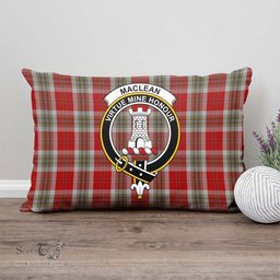ScotsTee Shop Scottish MacLean of Duart Dress Red Clan Crest Tartan Pillow/ Pillow Cover Tartan Accessories for Home