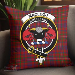 ScotsTee Shop Scottish MacLeod Red Clan Crest Tartan Pillow/ Pillow Cover Tartan Accessories for Home