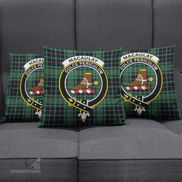 ScotsTee Shop Scottish MacAulay Hunting Ancient Clan Crest Tartan Pillow/ Pillow Cover Tartan Accessories for Home