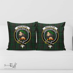 ScotsTee Shop Scottish MacAlpin Clan Crest Tartan Pillow/ Pillow Cover Tartan Accessories for Home