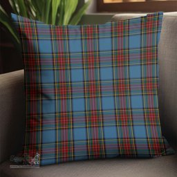 ScotsTee Shop Scottish Stewart Royal Blue Clan Tartan Pillow/ Pillow Cover Tartan Accessories for Home