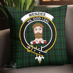 ScotsTee Shop Scottish Menzies Green Clan Crest Tartan Pillow/ Pillow Cover Tartan Accessories for Home