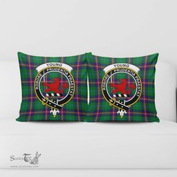 ScotsTee Shop Scottish Young Modern Clan Crest Tartan Pillow/ Pillow Cover Tartan Accessories for Home