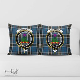 ScotsTee Shop Scottish Thomson Dress Blue Clan Crest Tartan Pillow/ Pillow Cover Tartan Accessories for Home