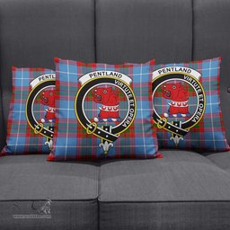 ScotsTee Shop Scottish Pentland Clan Crest Tartan Pillow/ Pillow Cover Tartan Accessories for Home