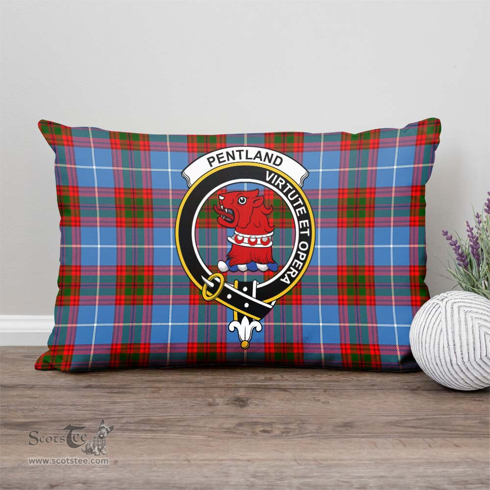 ScotsTee Shop Scottish Pentland Clan Crest Tartan Pillow/ Pillow Cover Tartan Accessories for Home