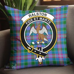 ScotsTee Shop Scottish Ralston Clan Crest Tartan Pillow/ Pillow Cover Tartan Accessories for Home