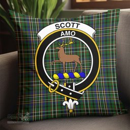 ScotsTee Shop Scottish Scott Green Clan Crest Tartan Pillow/ Pillow Cover Tartan Accessories for Home