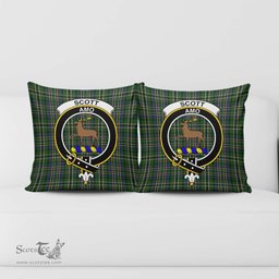 ScotsTee Shop Scottish Scott Green Clan Crest Tartan Pillow/ Pillow Cover Tartan Accessories for Home