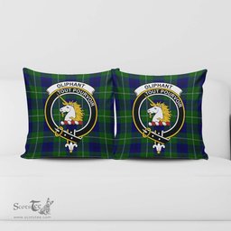 ScotsTee Shop Scottish Oliphant Modern Clan Crest Tartan Pillow/ Pillow Cover Tartan Accessories for Home