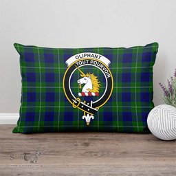 ScotsTee Shop Scottish Oliphant Modern Clan Crest Tartan Pillow/ Pillow Cover Tartan Accessories for Home