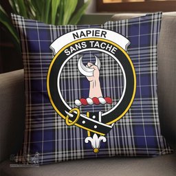 ScotsTee Shop Scottish Napier Clan Crest Tartan Pillow/ Pillow Cover Tartan Accessories for Home